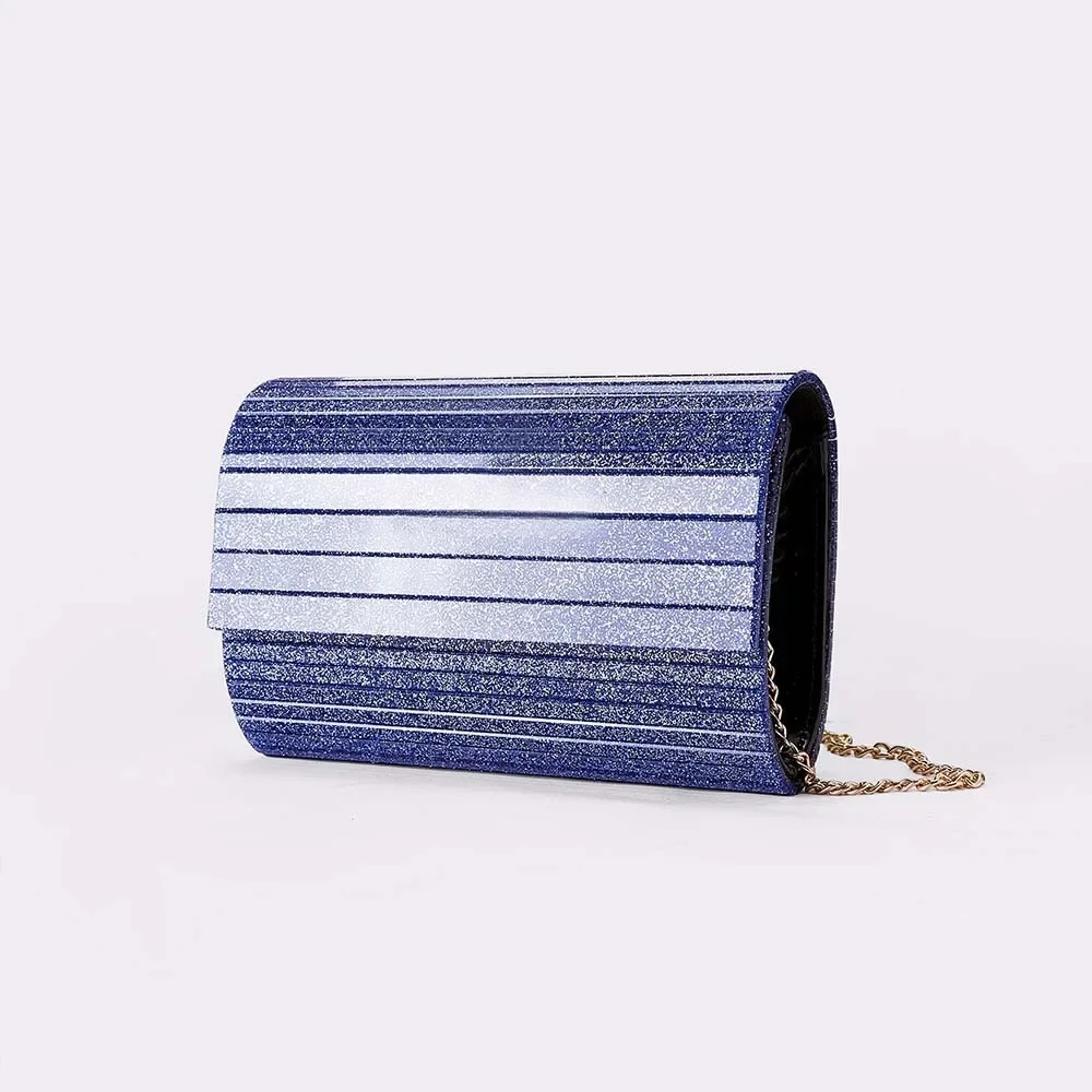

Fashion Strips Acrylic Evening Clutch Bag Phone Purse Crossbody Messenger Wedding Party Women Prom Day Chain Long Purse