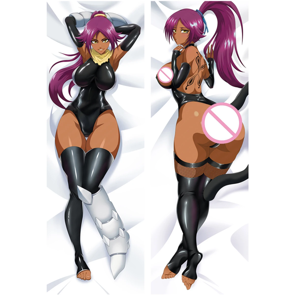 

Shihouin Yoruichi Dakimakura Cover Anime Brown Lady Adult Otaku Long Life Size Hugging Equal Body Pillow Case DIY Customized