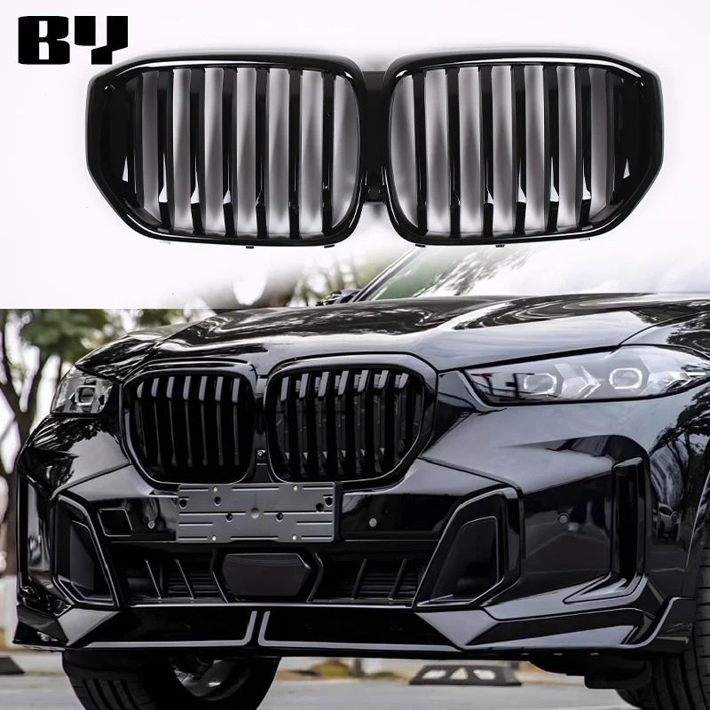 Replacement Front Radiator Grille Hood ABS Gloss Black for BMW X5 G05 2023-2024 Car Styling Front Bumper Grill Accessories