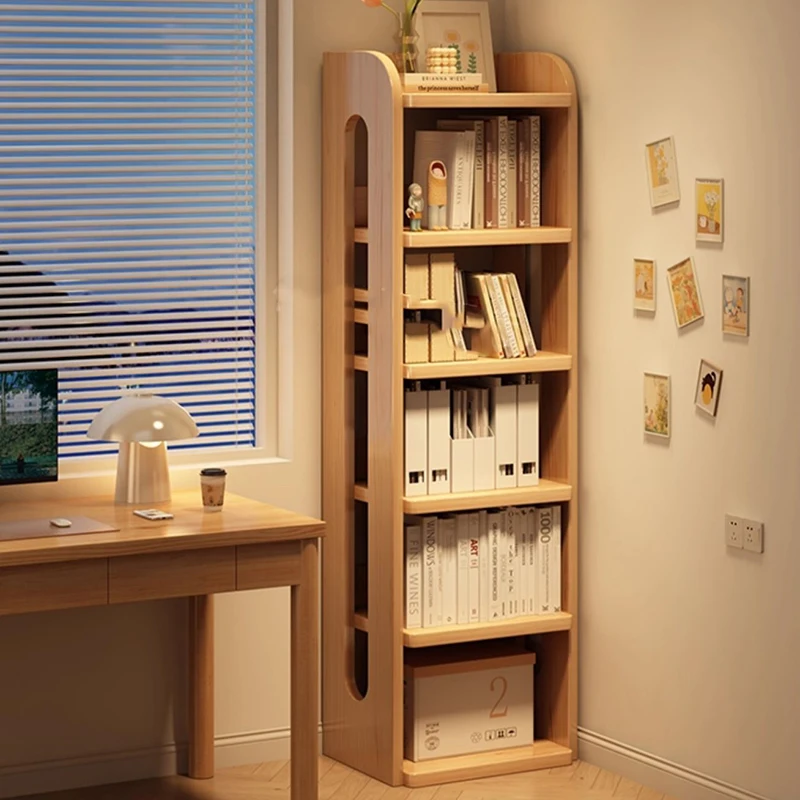 Narrow Kids Bookcases Standing Vintage Organizer Display Wooden Storage Bookcases Art Library Estante Livros Trendy Furniture