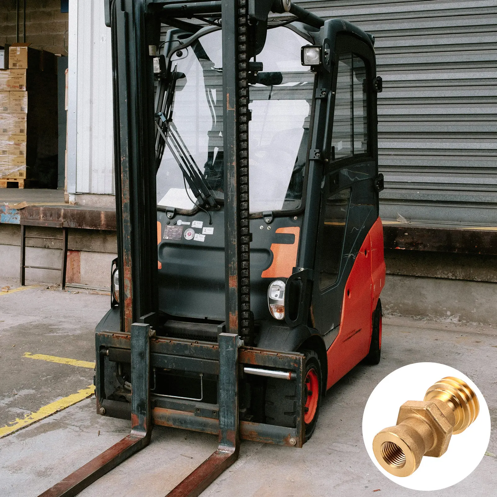 Propane Bottle Adapter Threaded Valve Metal Forklift Connector Secure Leakproof Seal Easy Installation Propane Tank Adapter
