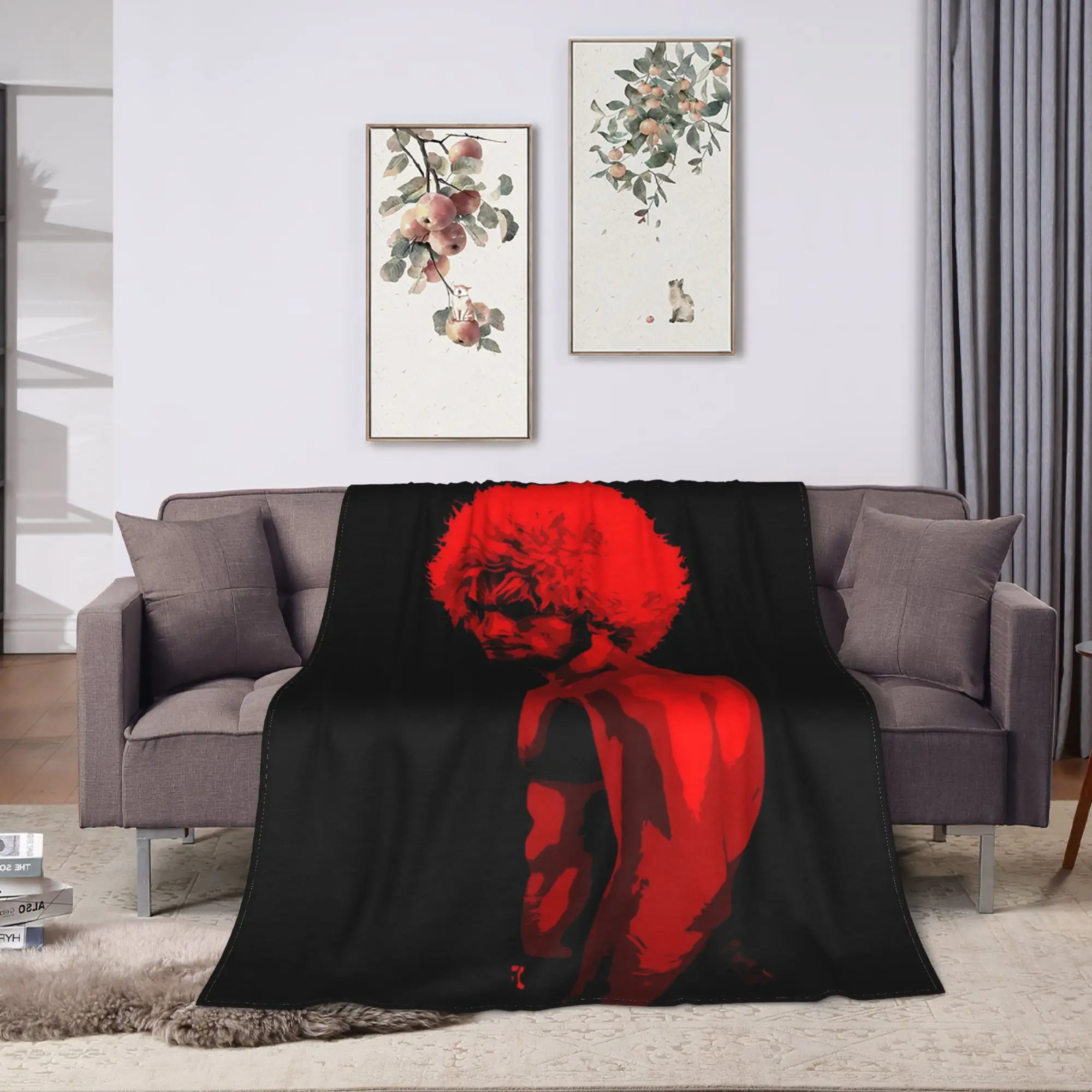 Khabib Nurmagomedov Super Warm Blanket  Picnic Plush Throw Blanket Street Trend Couch Chair Flannel Bedspread Sofa Bed Cover