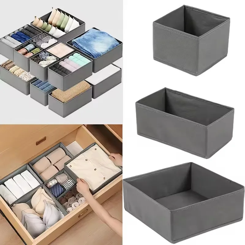 【セール中】衣類オーガナイザー 折りたたみ式収納ボックス 洗濯済み ホームクローゼットオーガナイザー 下着 ジーンズ 靴下 ワードローブ引き出しオーガナイザー入り