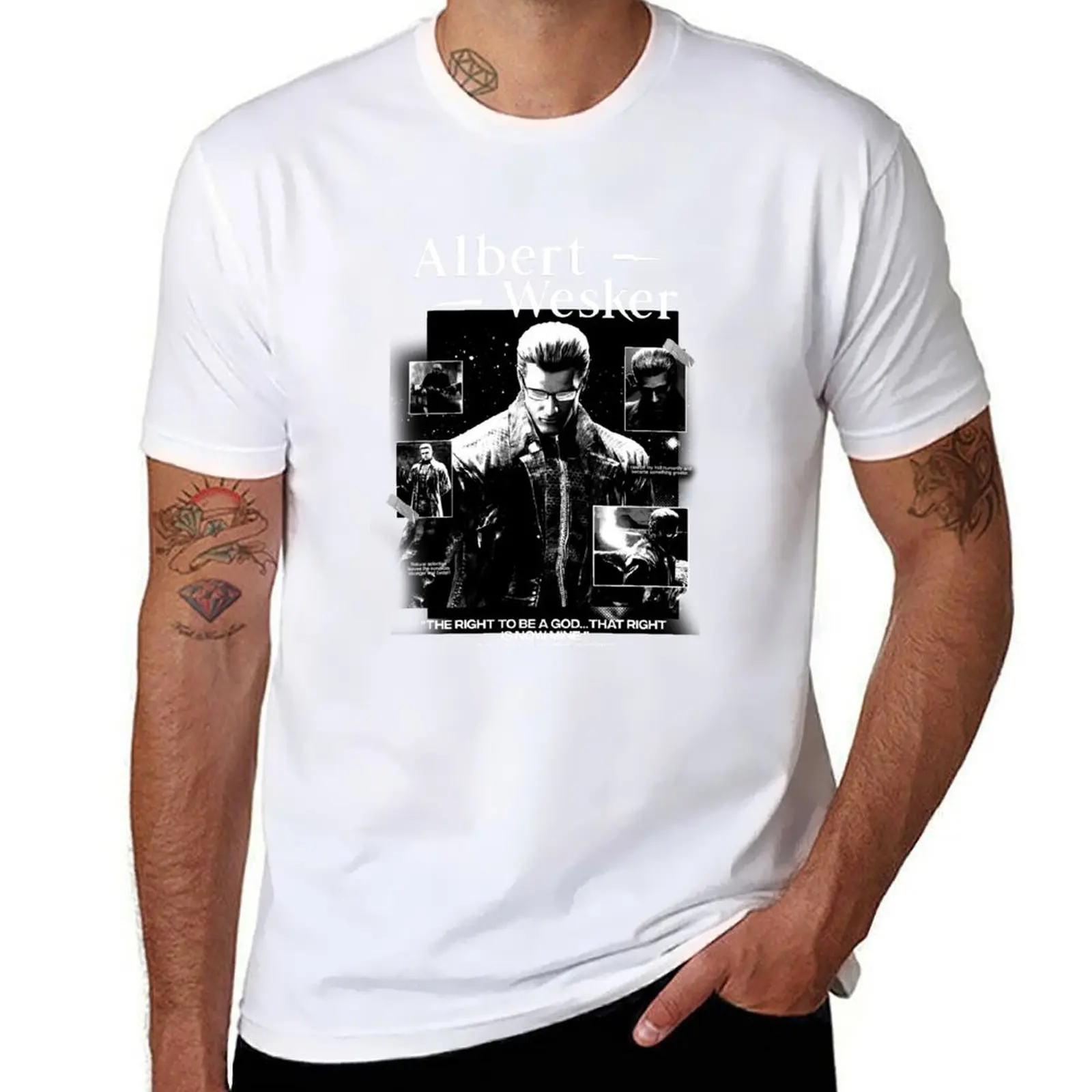 Albert Wesker T-Shirt man t shirt cotton high quality t shirts for man graphic funny T-Shirt