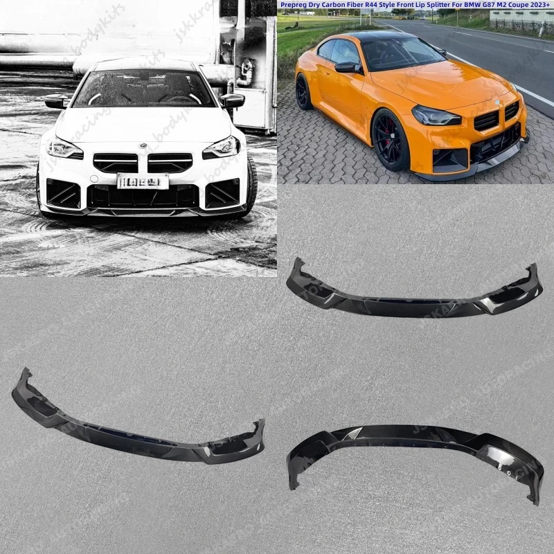 

For BMW G87 M2 Coupe 2023+ Prepreg Dry Carbon Fiber Front Bumper Lip Splitter car Bodykits