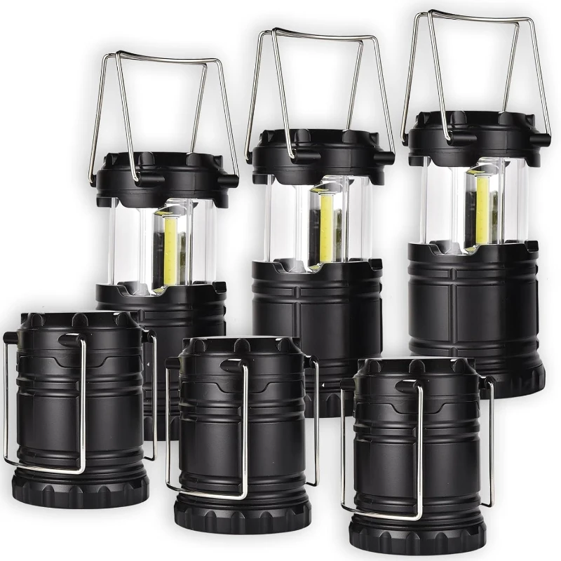 LED Camping Lantern Portable Battery Powered Lamp Waterproof Emergency Light for Hurricane Outages Outdoor Collapsible Lanterns