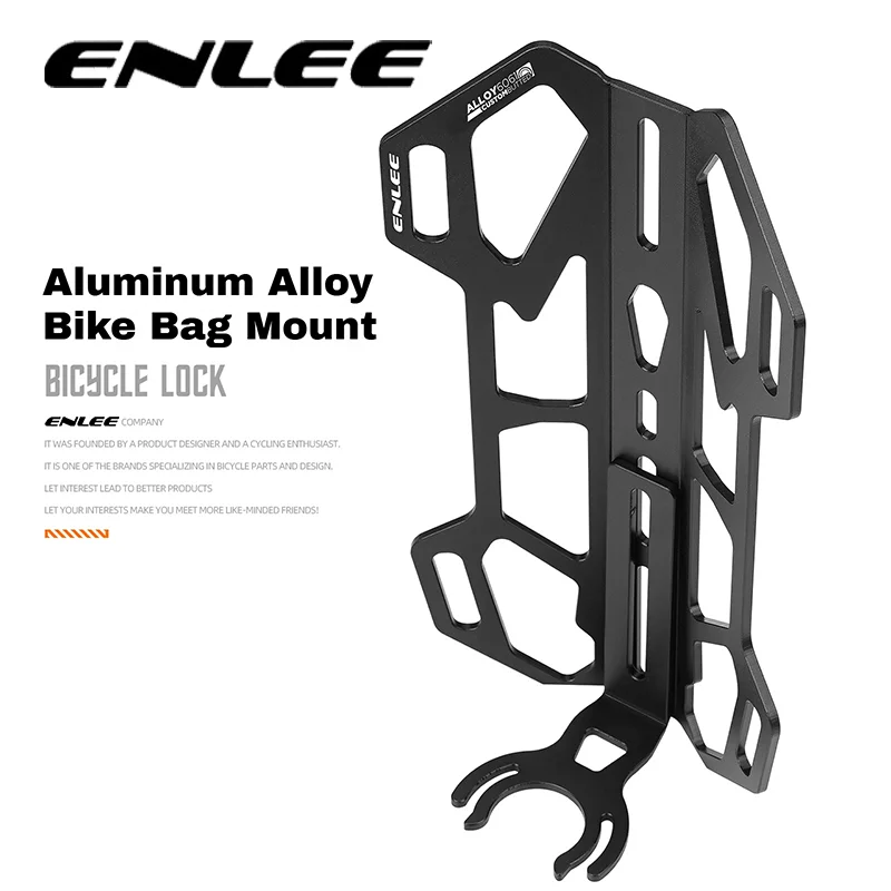 ENLEE Bike Bag Holder Aluminum Alloy Bicycle Water Bottle Holder Bicycle Storage Rack Bike Fork Bag Mount Top Tube Holder