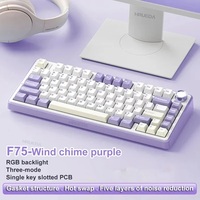 AULA F75 2.4G Wireless/Wired Game Mechanical Keyboard Original OEM RGB Customized Hot-Swap PBT 75% 80 Keys Bluetooth 5.0 Gasket