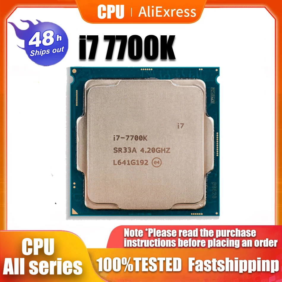 Used  Core i7 7700K 4.2GHz Quad-Core Eight-Thread 8M 91W CPU Processor LGA 1151