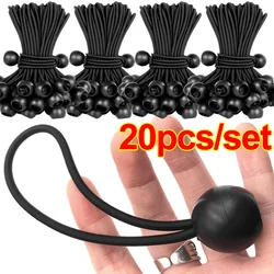 Multi-functional Elastic Tent Fix Cords Black Ball Bungee Loop Strap Tarpaulin Canopy Fixed Rope Outdoor Camping Tent Accessorie