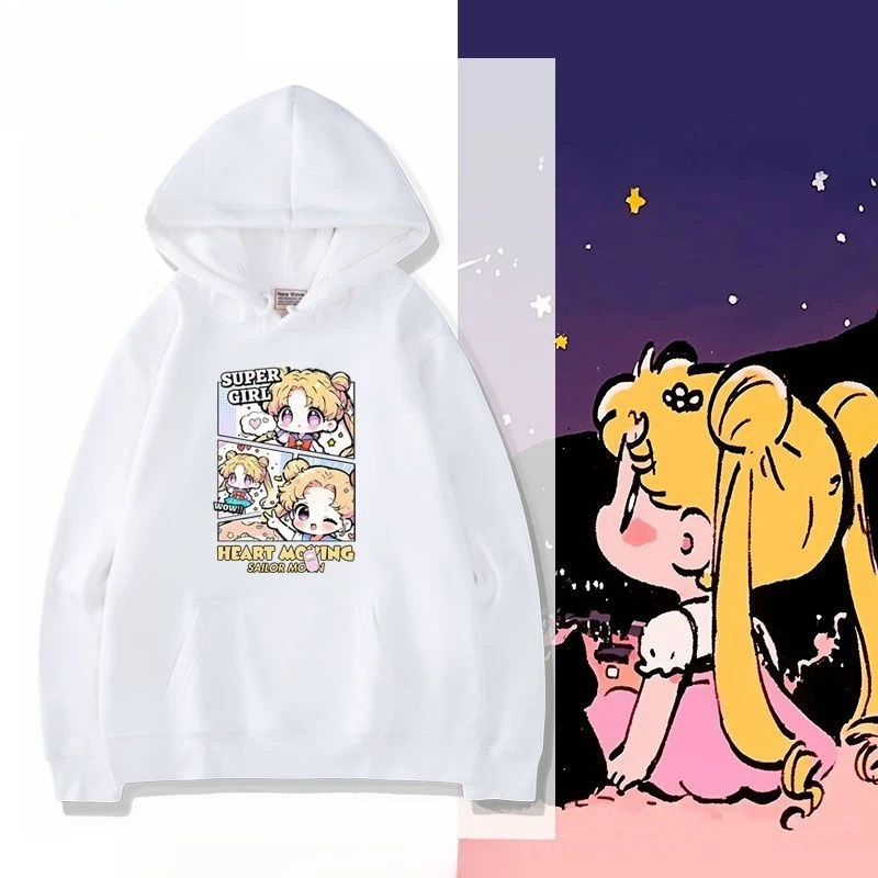 

Sailor Moon 2025 New Japanese Anime Moon Hare Water Ice Moon Cute Peripheral Sweater Autumn and Winter Boys and Girls Clothes