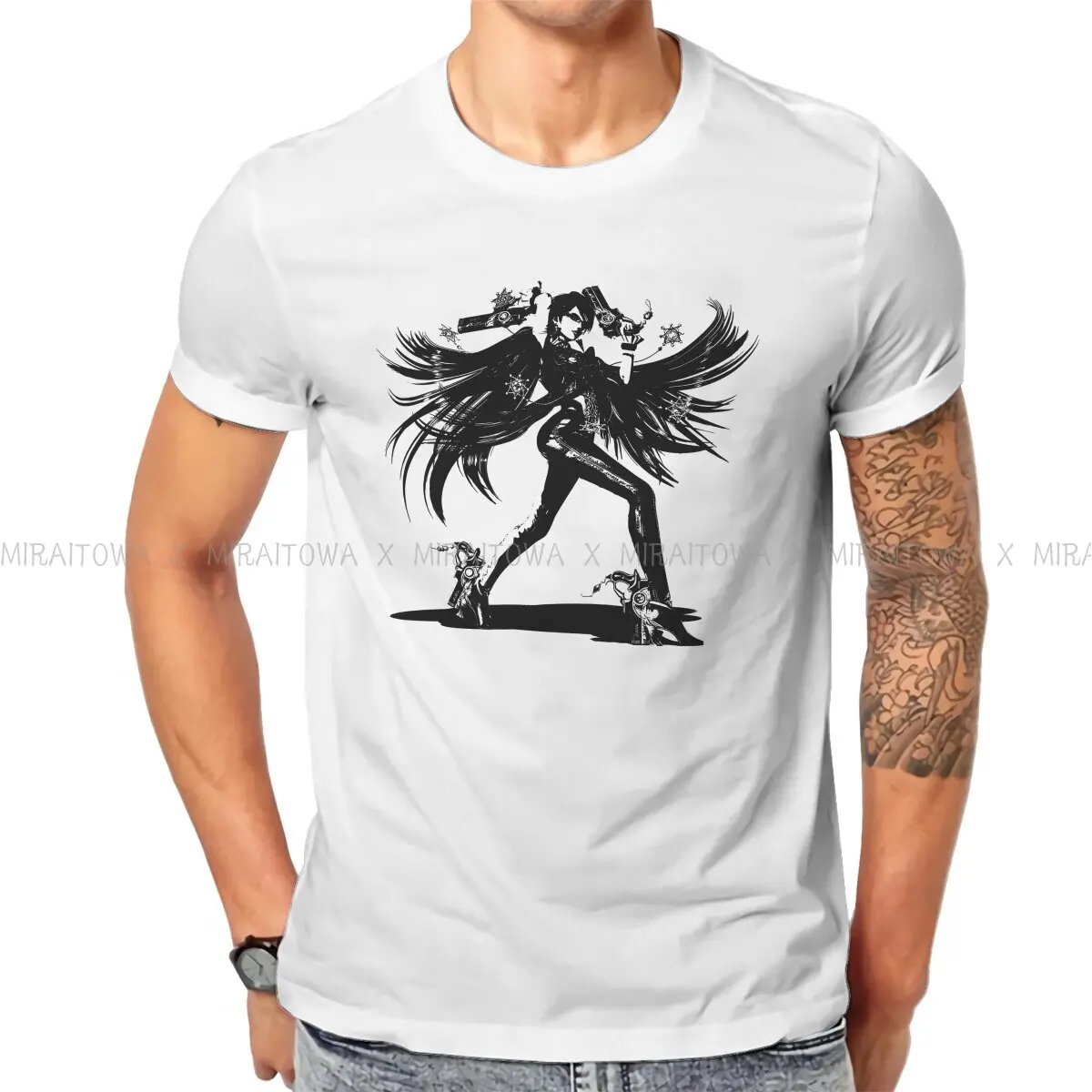 Bayonetta Game Man TShirt Weathered Witch Distinctive T Shirt Harajuku Streetwear New Trend