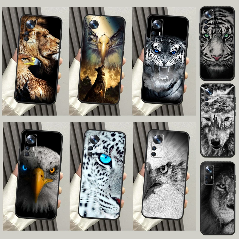 Animal Lion Wolf Tiger Eagle Case For POCO F5 X5 Pro X3 X4 GT F4 F3 M5 Cover For Xiaomi 12T Pro 11T 13 Pro 11 12 Lite