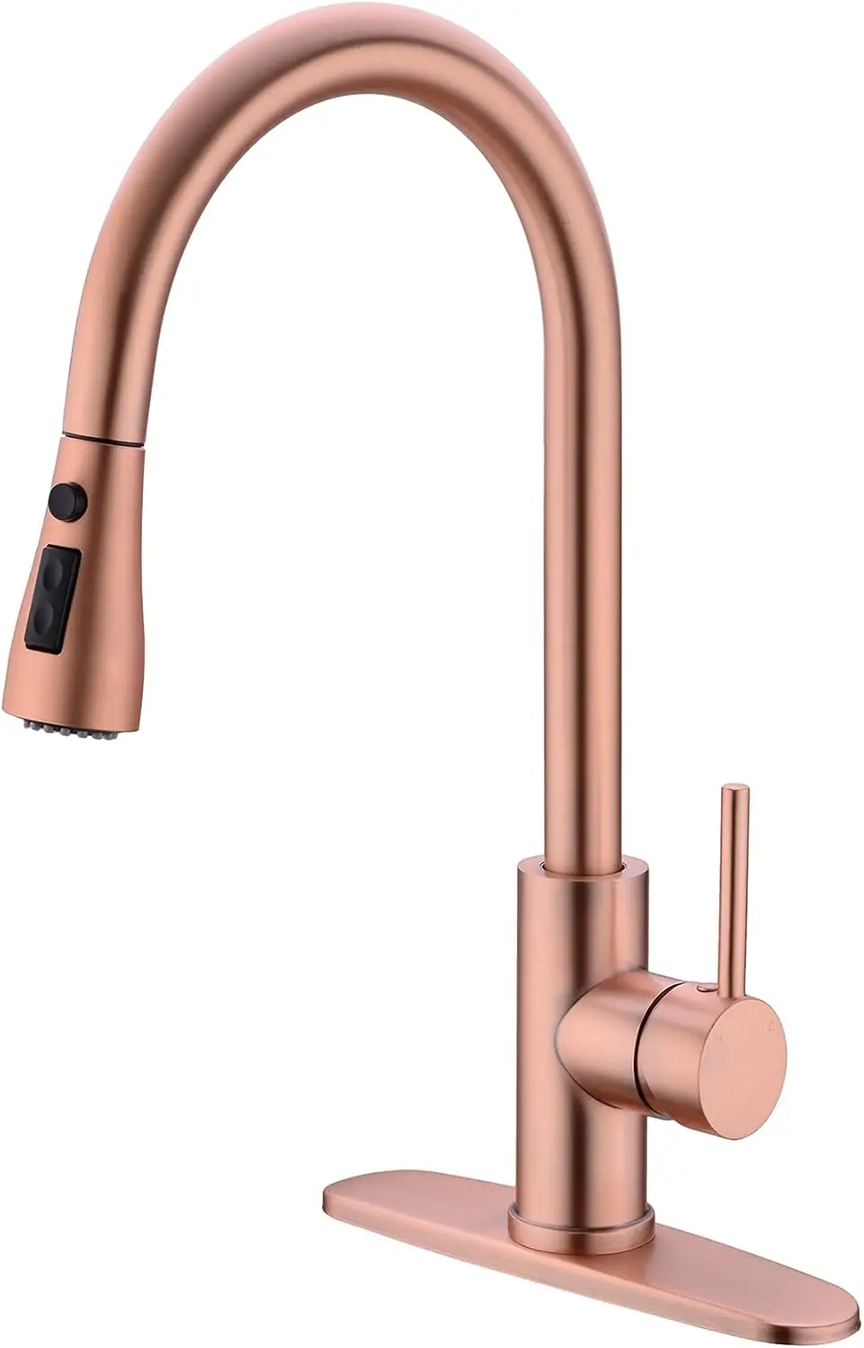 

Rose Gold Kitchen Faucet, 304 Stainless Steel, Single Handle, 3-Way Spray, Easy Install