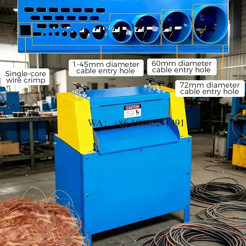 Wmwmnu for F70 1-72mm Scrap Wire Stripping Automatic Copper Cable Stripper 3KW Motor High Efficiency Peeling