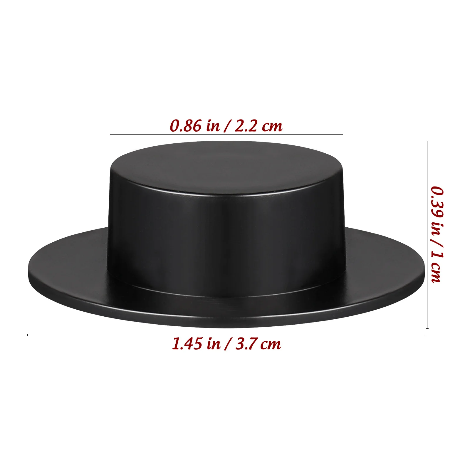50 Pcs Mini Hat Black Holiday Cute Schwarzer Zylinder Kit Craft Tiny Top Bulk for Kleiner