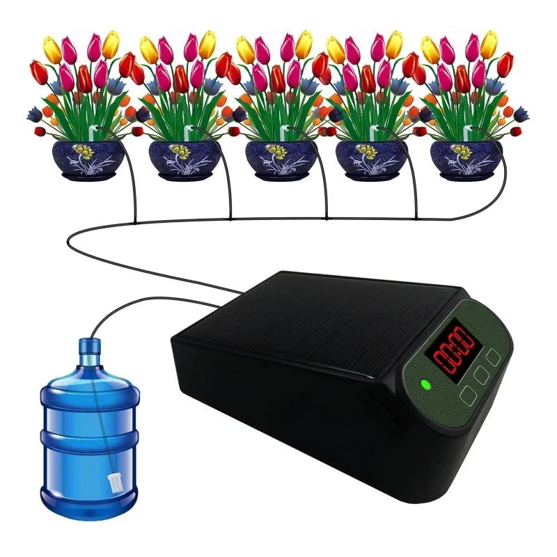 Intelligent Automatic Flower Watering Device Set Solar Watering Wireless Control Garden Timing Irrigation Micro-Spraying Kit