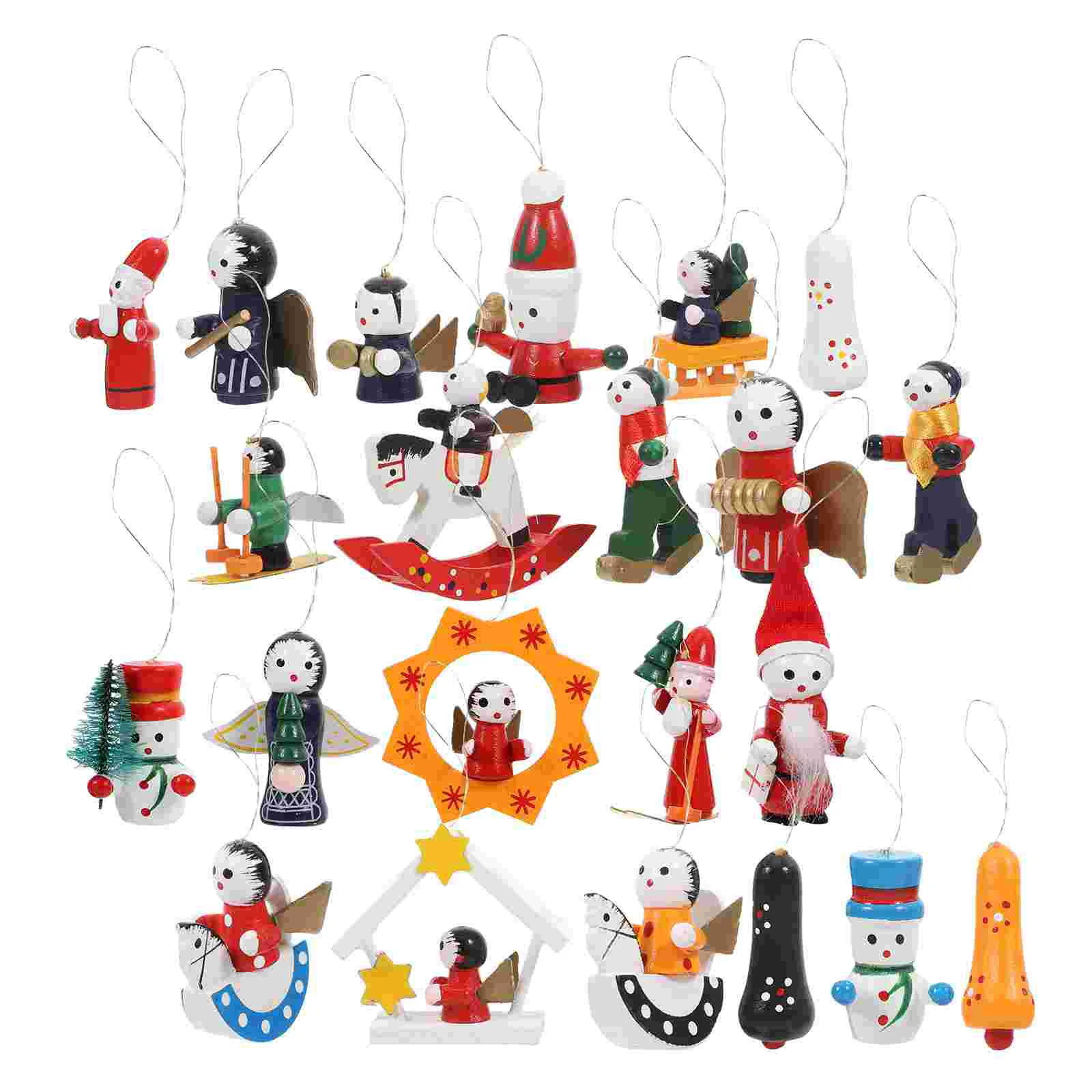 

Gingerbread Christmas Decorations Pendants Tree Toy Bamboo Ornaments Wooden Child Hanging