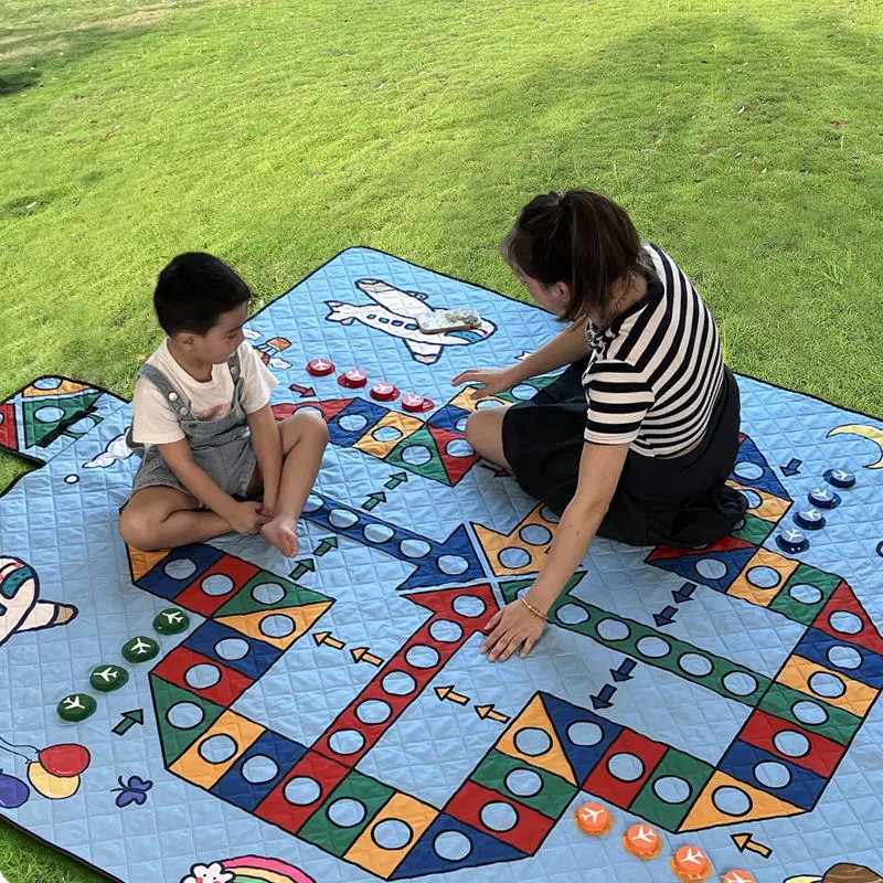 Outdoor Picnic Mat Damp-proof and Waterproof Mat Thickened Outdoor Camping Party Flight Chess Mat Picnic Outdoor Picnic Cloth