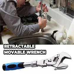 5-in-1 10-inch Professional Adjustable Wrench Multifunctional Retractable Heavy-duty Folding Ratchet Wrench