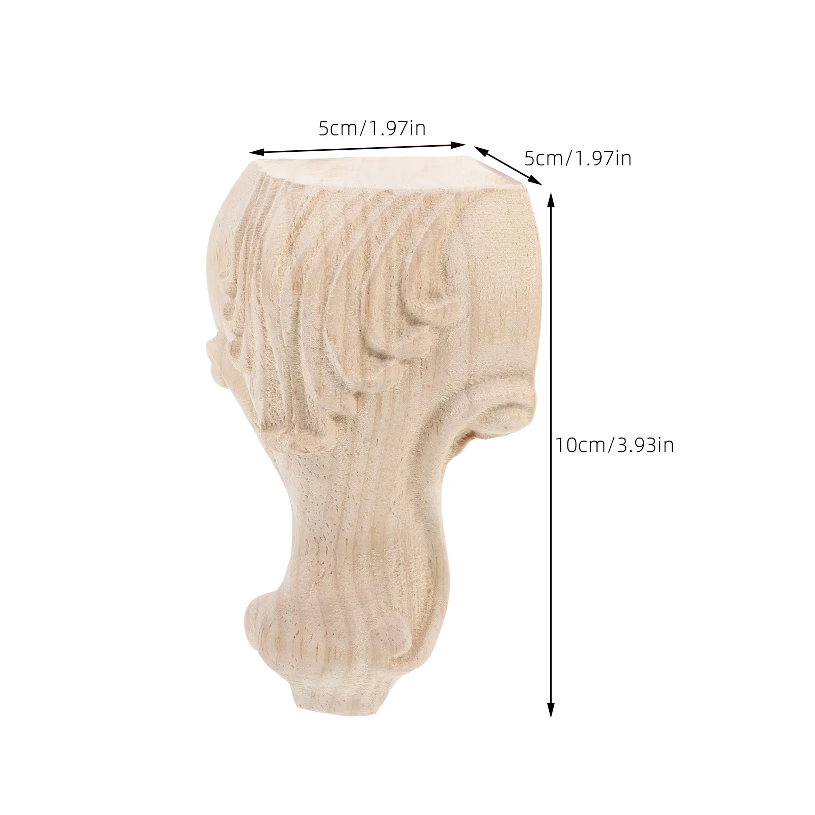 4 шт., ножки для мебели из цельного дерева, элегантный европейский стиль, диван, замена шкафа, DIY, незавершенная поверхность, ножки для дивана, 4 дюйма