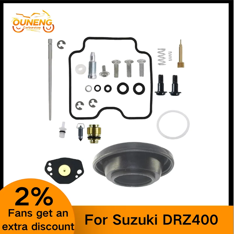 For Suzuki DRZ400 DRZ400E DRZ400S DRZ400SM 2005-2017 Motorcycle Carburetor Repair Kit