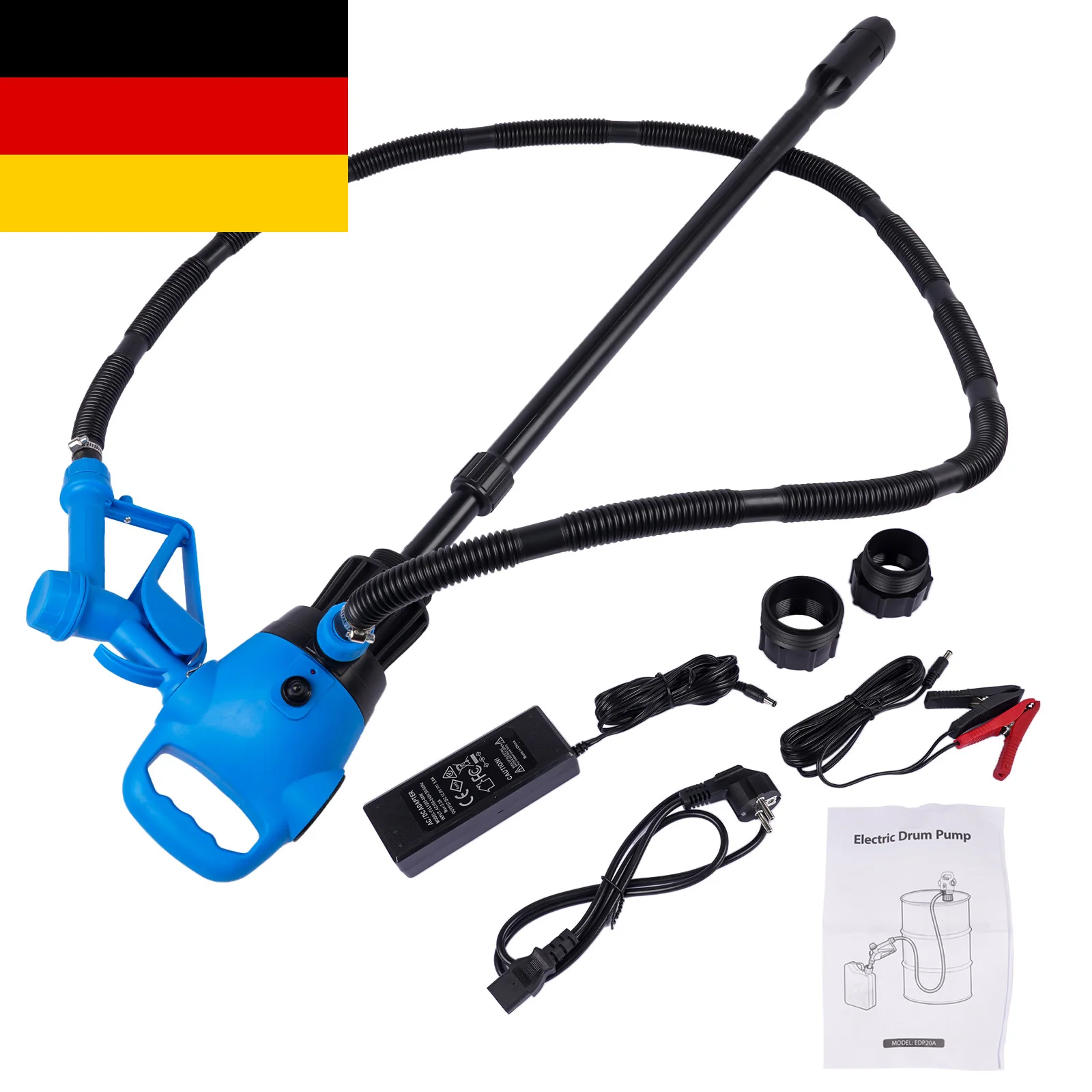 Image of AP03 12 V DC/230 V AC Elektrische Fasspumpe Kompatibel mit AdBlue, Diesel, Öl & Wasserpumpe für 205-Liter-Fässer 20 L/min