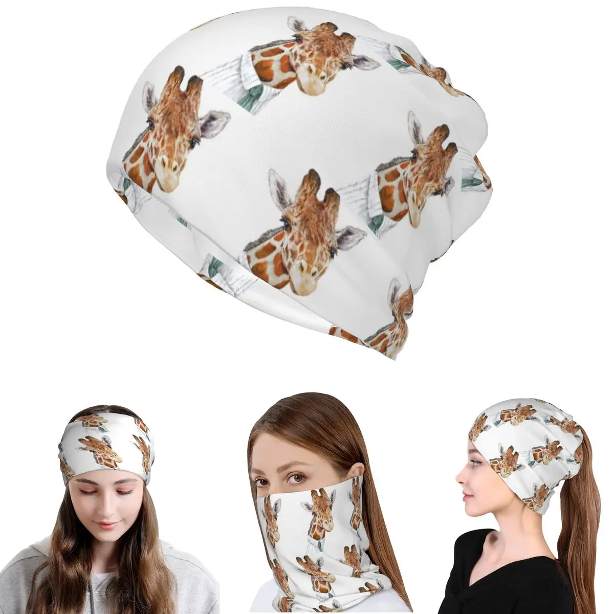 

Giraffe Bandana Neck Gaiter Face Scarf Warm Balaclava Beanies Hat Unisex Adult Winter