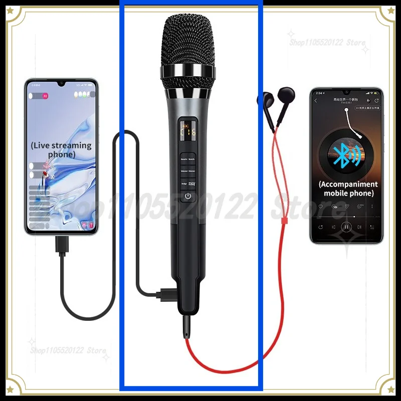 H20 Sound Card Microhpone Adjustable Reverb Noise Reduction