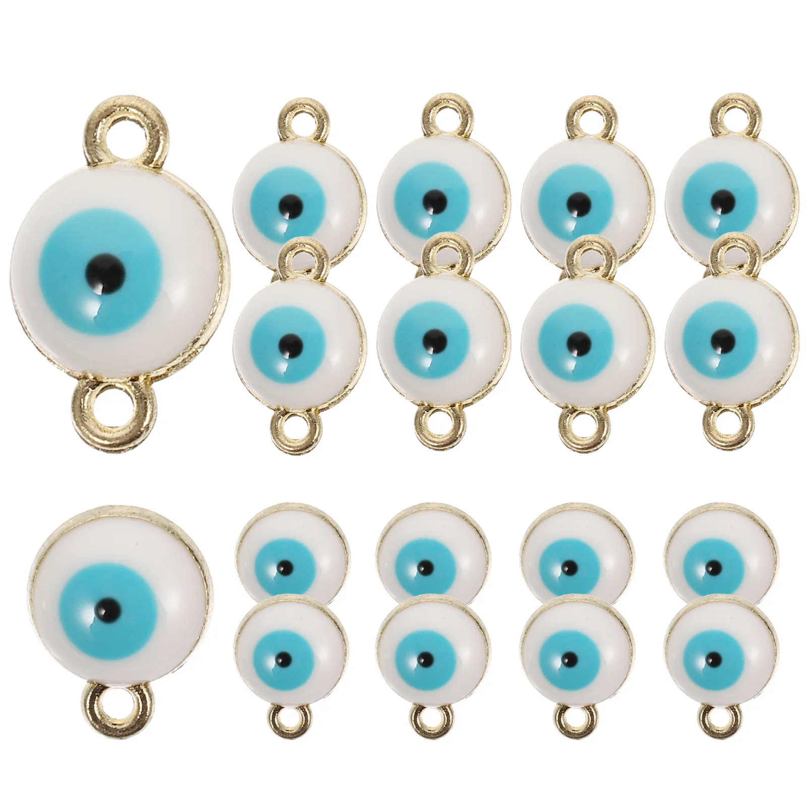 

40Pcs Evil Eye Charms Alloy Durable Pendants DIY Jewelry Making Supplies for Bracelets Necklaces Anklets Enamel Charms
