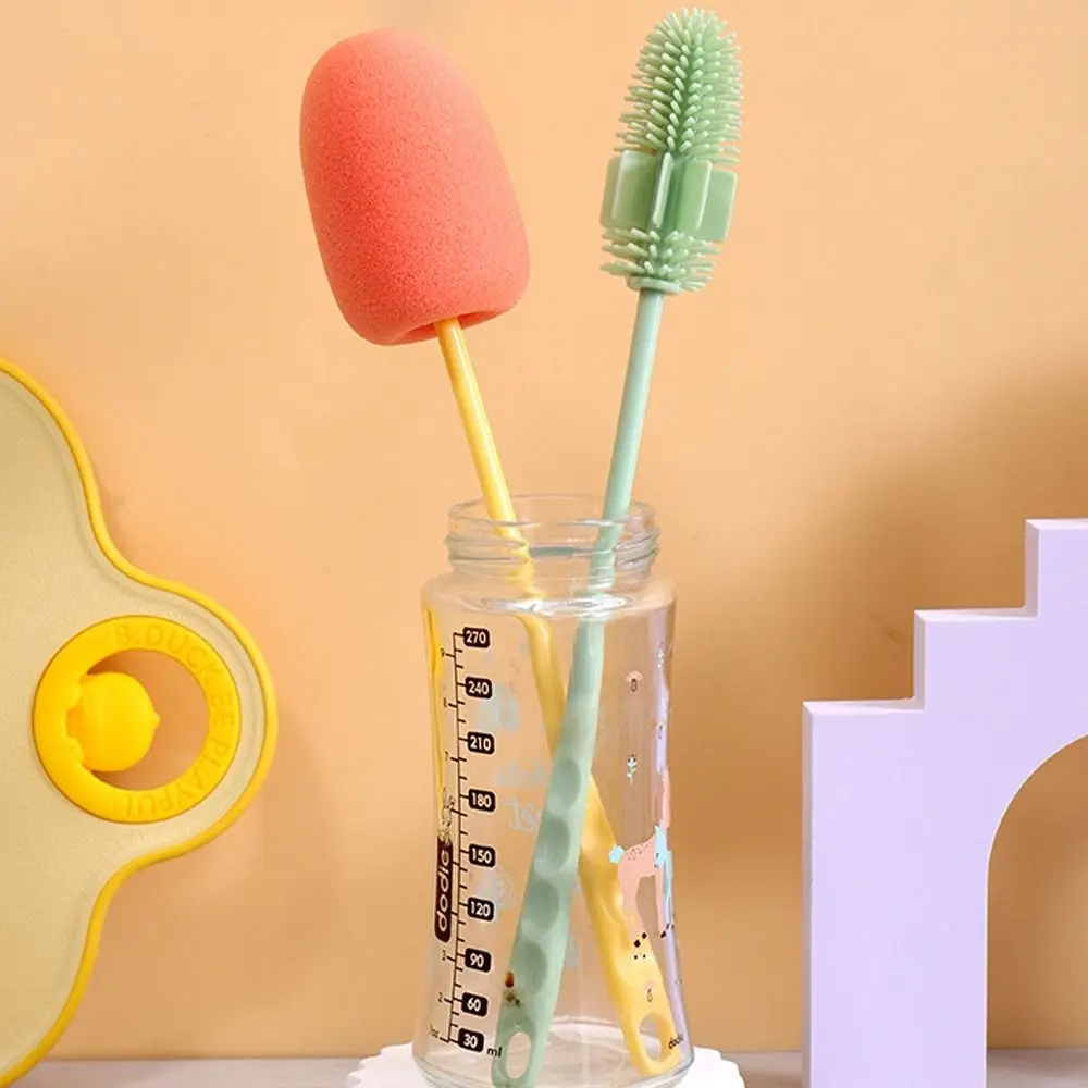 

Kitchen Cleaning Tool Silicone Cup Brush Long Handle Multipurpose Bottle Cleaning Brush Portable Cup Scrubber Groove