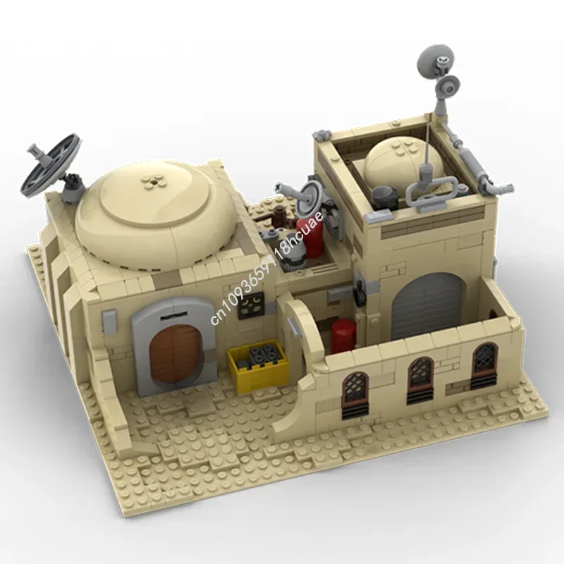 967PCS Star Battle SW Tatooine Mos Eisley Desert House Modular Model Moc Building Blocks Stacking Bricks Creative Toys Kid Gift