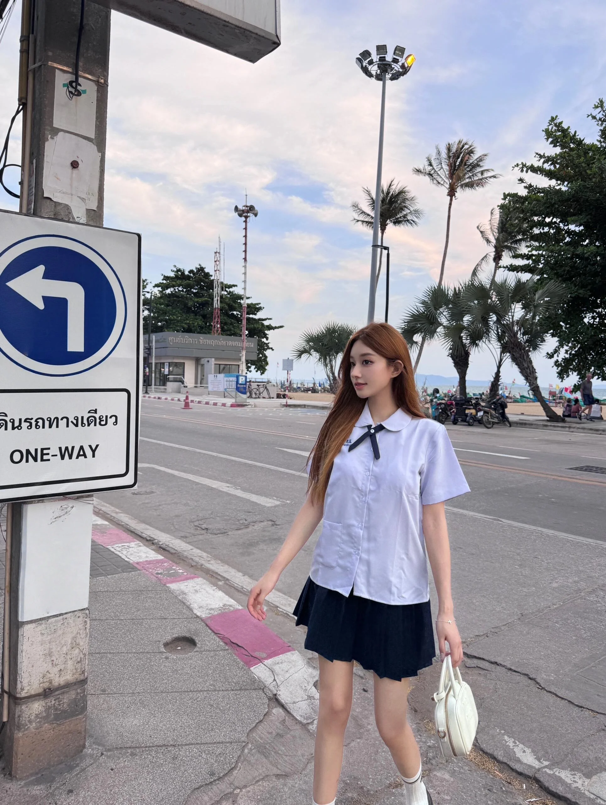 

Thai Land School orm JK Sle irt Women's Couple Photo oot Top College Sle Class orm Set ort Sve Button down