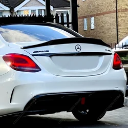 For Mercedes W205 PSM Style Rear Spoiler Wing C200 C250d C300 C43 C63 4-Door Saloon Rear Trunk Spoiler Caps 2014-2021 Bodykits