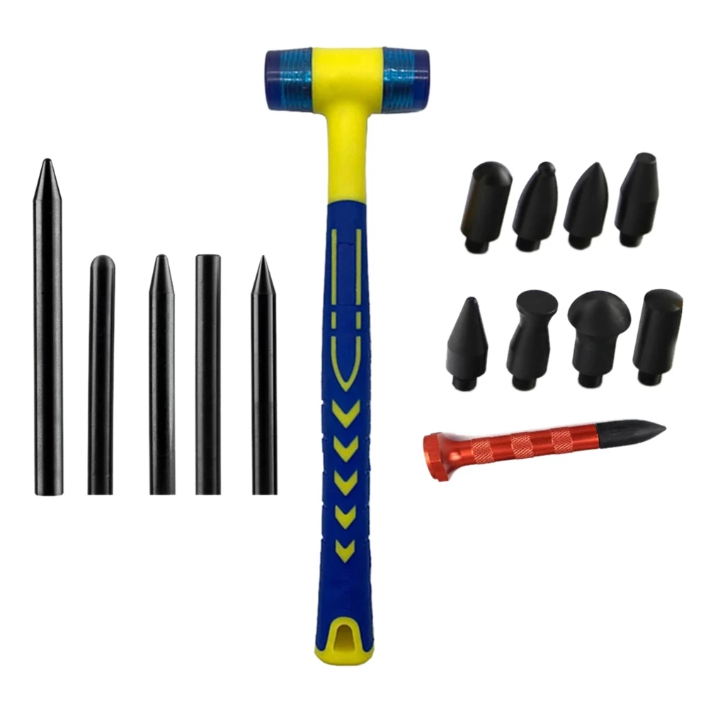 

Auto Paintless Dent Repair Tool Rubber Hammer Dent Removal Tool Percussion Leveling Hammer Bump Repair Tool Hammer Kit