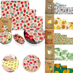 New Reusable Beeswax Wrap for Food Fresh Bag Lid Cover Stretch Lid Jungle Party Bees Wax Wrap Sandwich Cheese Packaging Paper