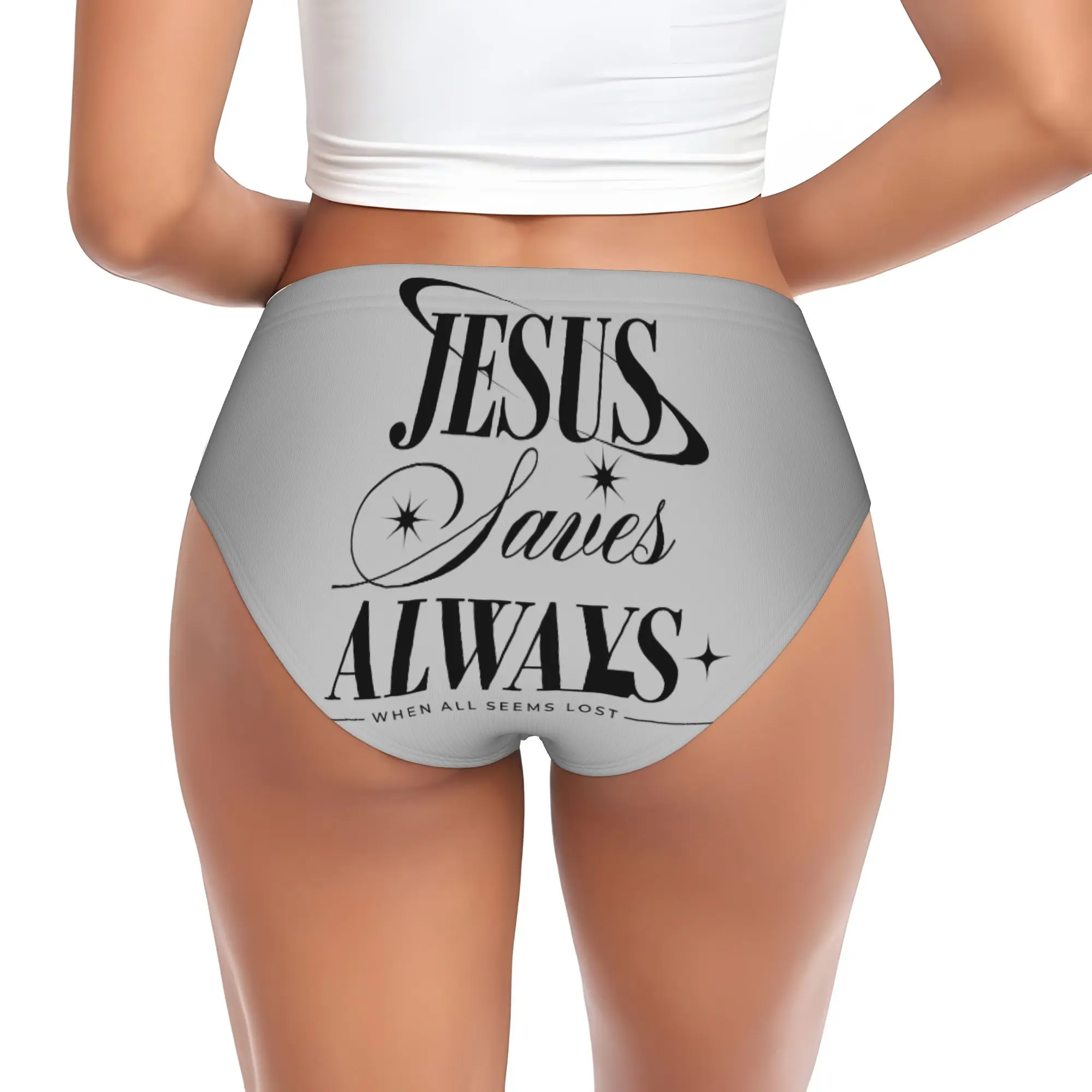 Custom Jesus Brief Panties Women's Breathable  Underwear