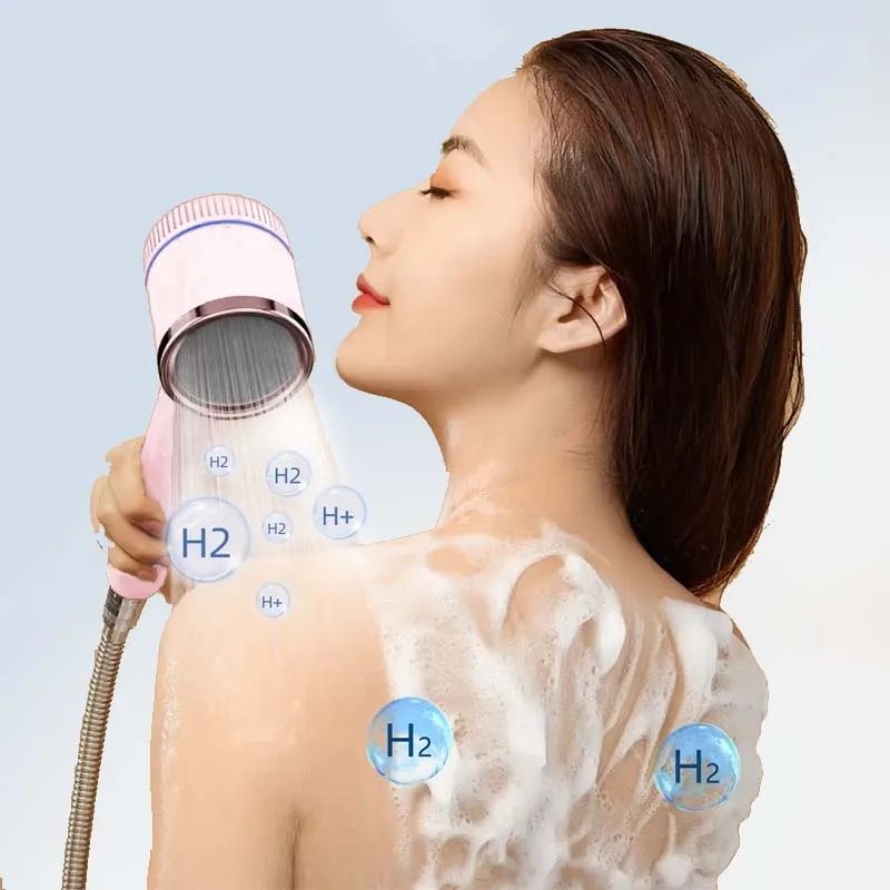 

High Pressure Hydrogen Rich Shower Head Generator Bathroom Care Nano Bubble Handheld Hydrogen Bath Shower Faucets Showers