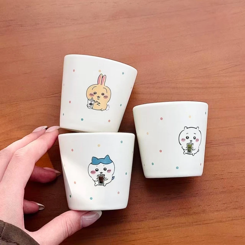 

New Chiikawa Anime Peripheral Ceramic Mini Mug Kii Hachi Usagi Series Tea Coffe Cup Beauty Cartoon Kiikawa Water Cup Gift