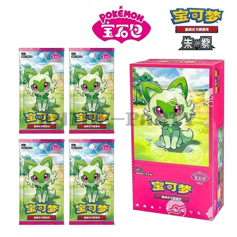 

explosions Original Genuine Pokemon Trading PTCG Cards Collected Chinese Gem Bag SCARLET&VIOLE Sprigatito Pikachu Plush Gift