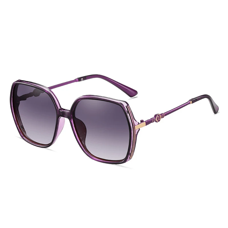 

Brand Designer Polarized Sunglasses for Women Large Frame Square Glasses Vintage Oversized Driving Glasses Gradient Shades UV400