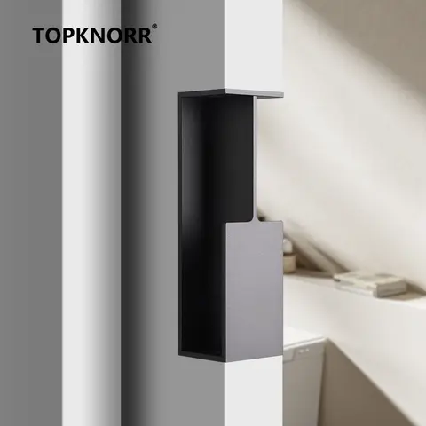 Manija Invisible para puerta de bolsillo de 45MM, puerta corredera integrada, manija oculta, Panel de puerta de montaje lateral de aleación de aluminio, manija integrada