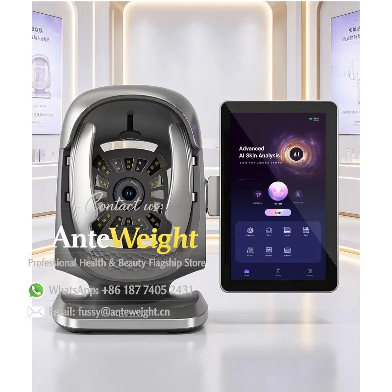 Ai Face Skin Diagnostics Analyzer Facial Tester Scanner Magic Face Mirror Skin Analysis Machine Skin Analyzer