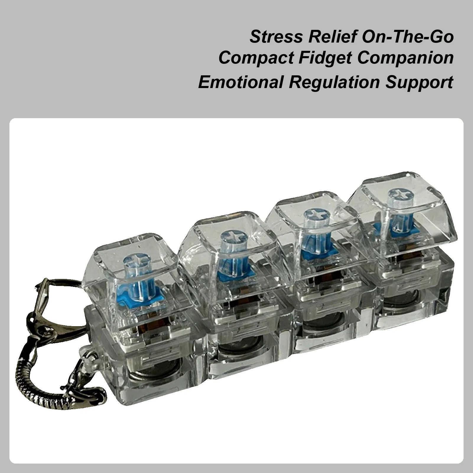 

Клавиатура-брелок с прозрачной красочной подсветкой, кликер для взрослых, клавиатура для взрослых, семейный дорожный рюкзак для мальчиков и девочек