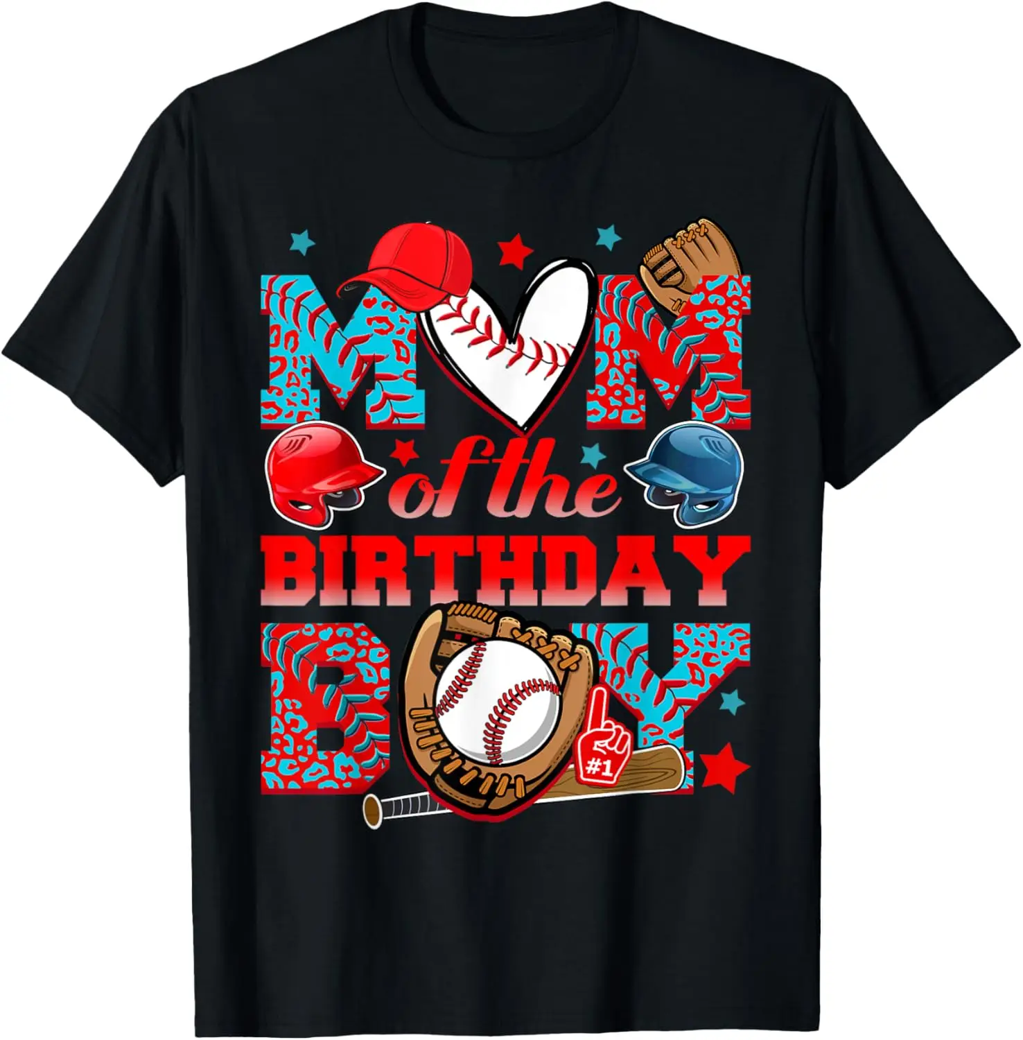 Mom And Dad Birthday Boy Son Baseball Lovers Family Matching T-Shirt