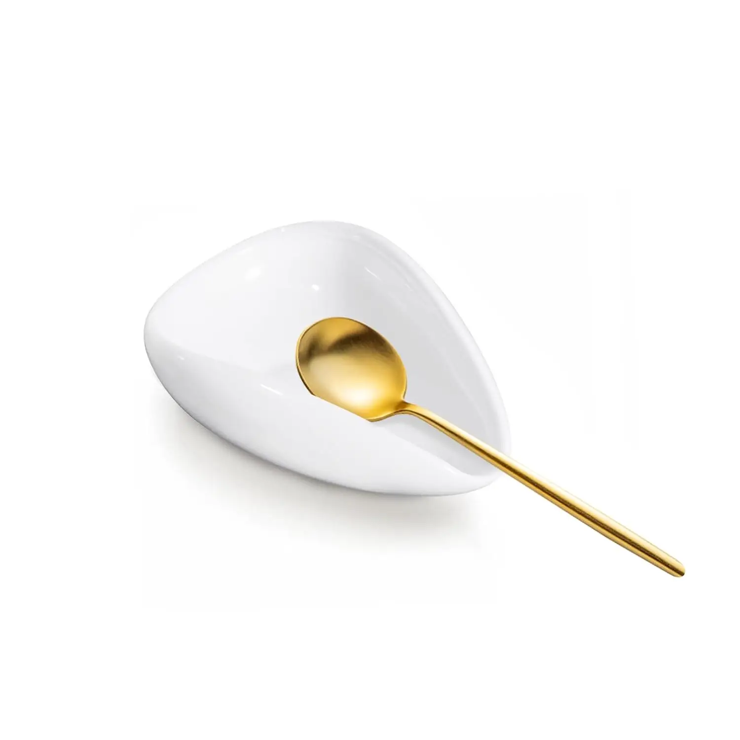 

Ceramic Coffee Spoon Rest - Small White Spoon Holder for Coffee Bar, Kitchen Counter, Stirring Utensils - Elegant Mini Spoon Res