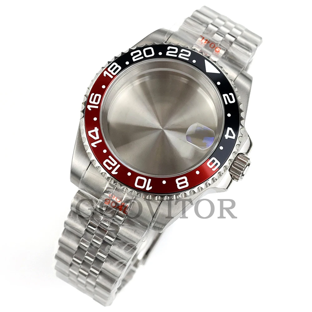 

For SUB GMT YACHT-MASTER Case 40mm Nh35 Waterproof Watch Case For NH34 NH35 NH36 Movement Watch Accessories Jubilee Bracelet
