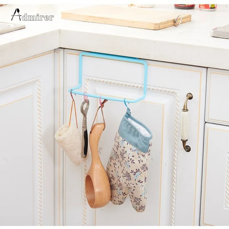 Towel Rack Hanging Holder Organizer Bathroom Kitchen Cabinet Cupboard Hanger Kitchen Bathroom Accessories Gadgets Cooking Tools