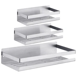 Stainless Steel Shower Caddy Bathroom Shelf Seasoning Rack Bathroom Accessories