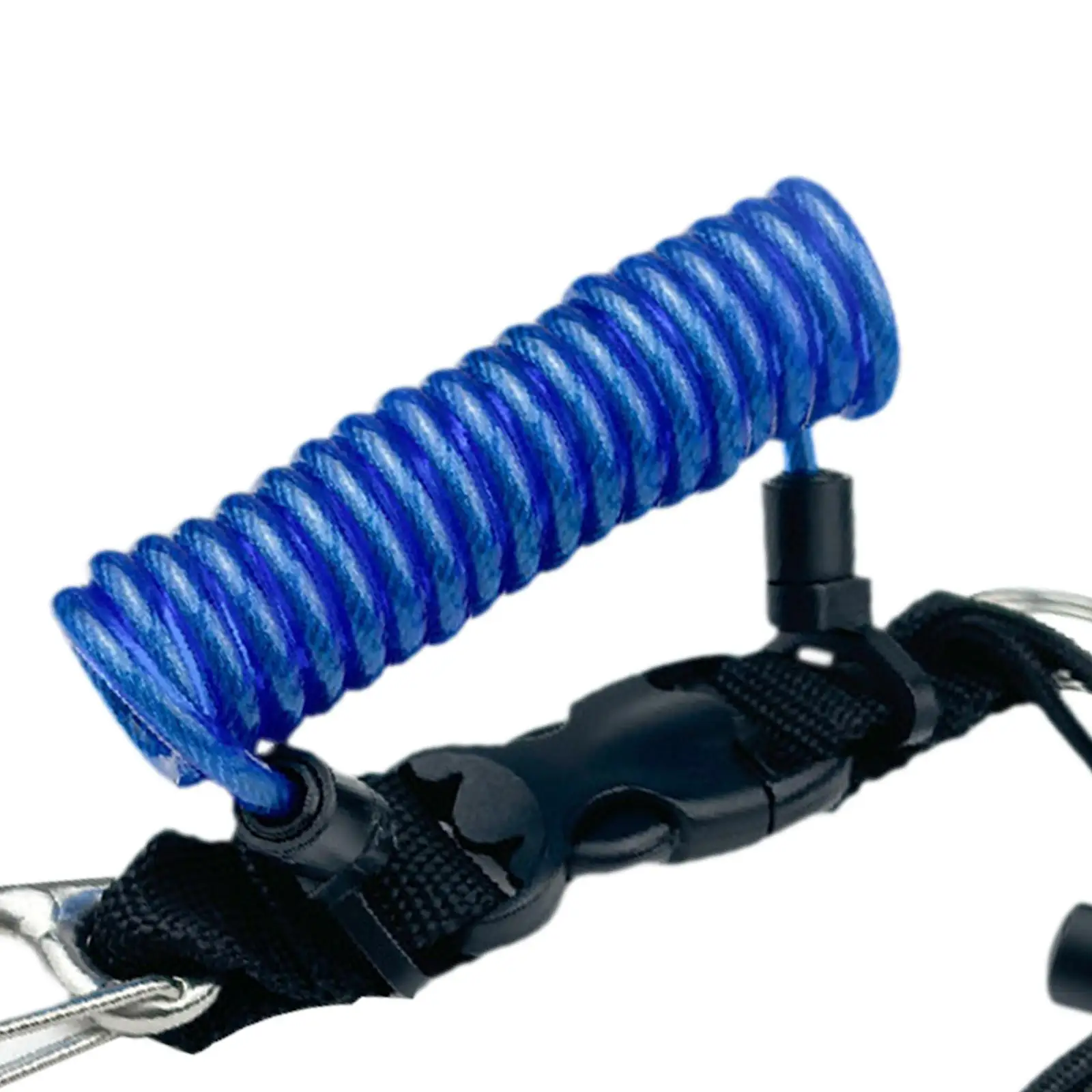 Quick Release Metal Buckle Diving Lanyard for Underwater Camera Torch Safety Rope Coiled Wrist Strap for Scuba Snorkel Gear